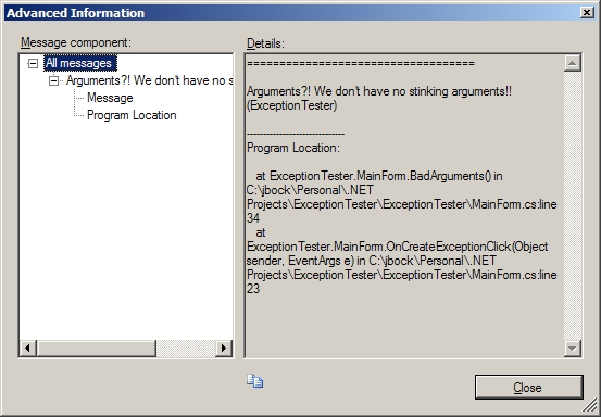 ExceptionMessageBox