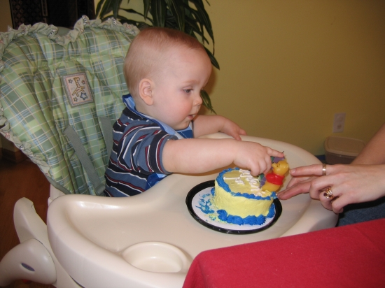 Hayden Eating Cake
