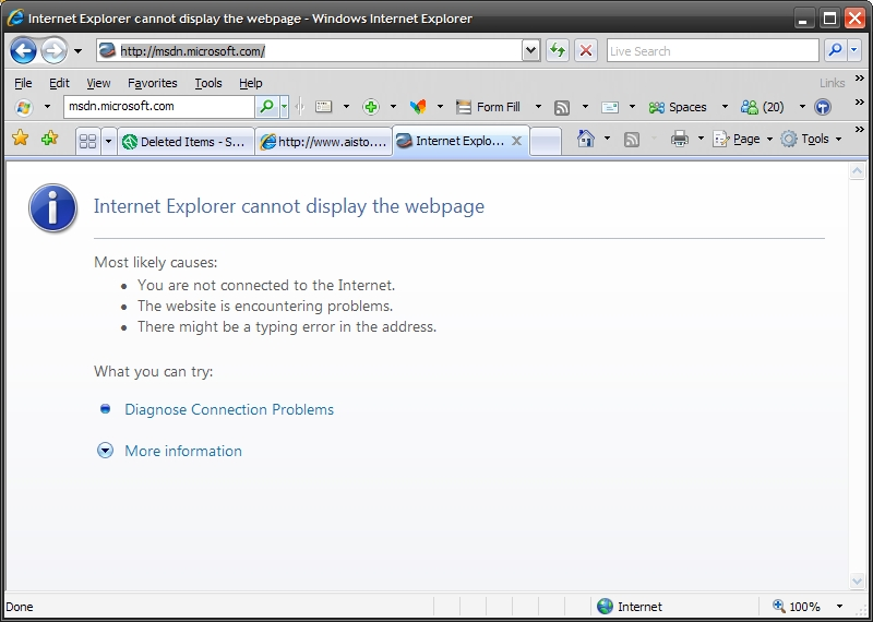 YSOD from MSDN