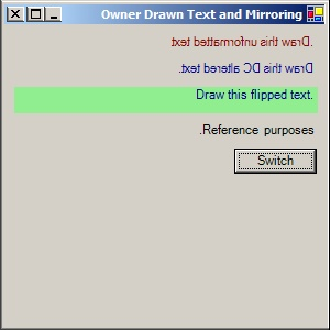Owner-Drawn Text and Mirroring