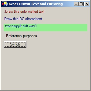 Owner-Drawn Text and Mirroring