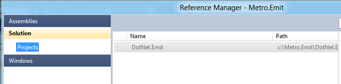 Referencing Metro.Emit Referencing Metro.Emit
