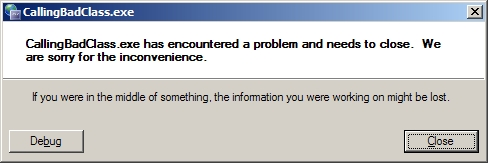 WrapNonExceptionThrows to False