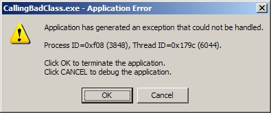 WrapNonExceptionThrows to False